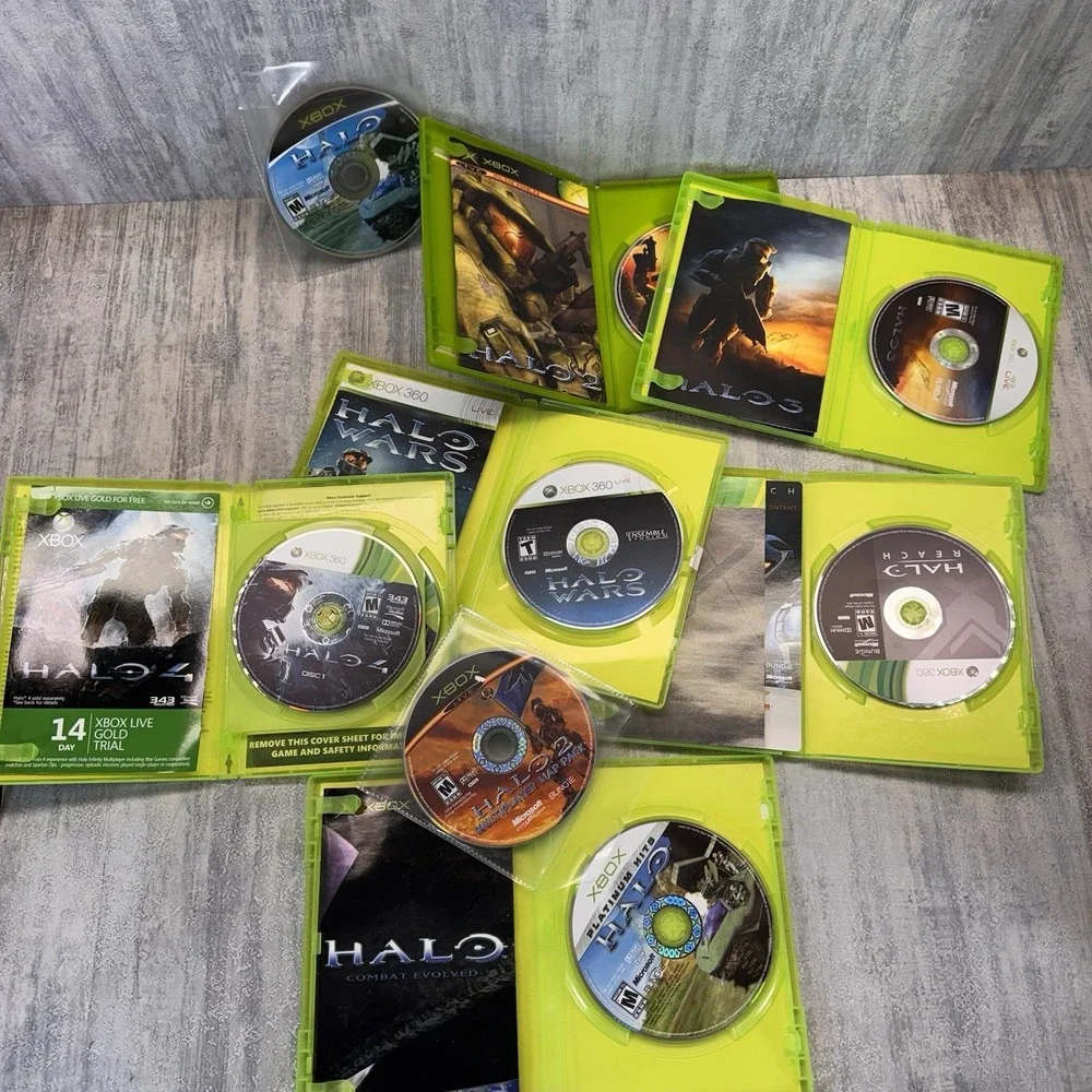 Halo Bundle OG Xbox & 360 8 Game Lot Halo 1 2 3  4 Reach Wars Combat - Picture 6 of 6
